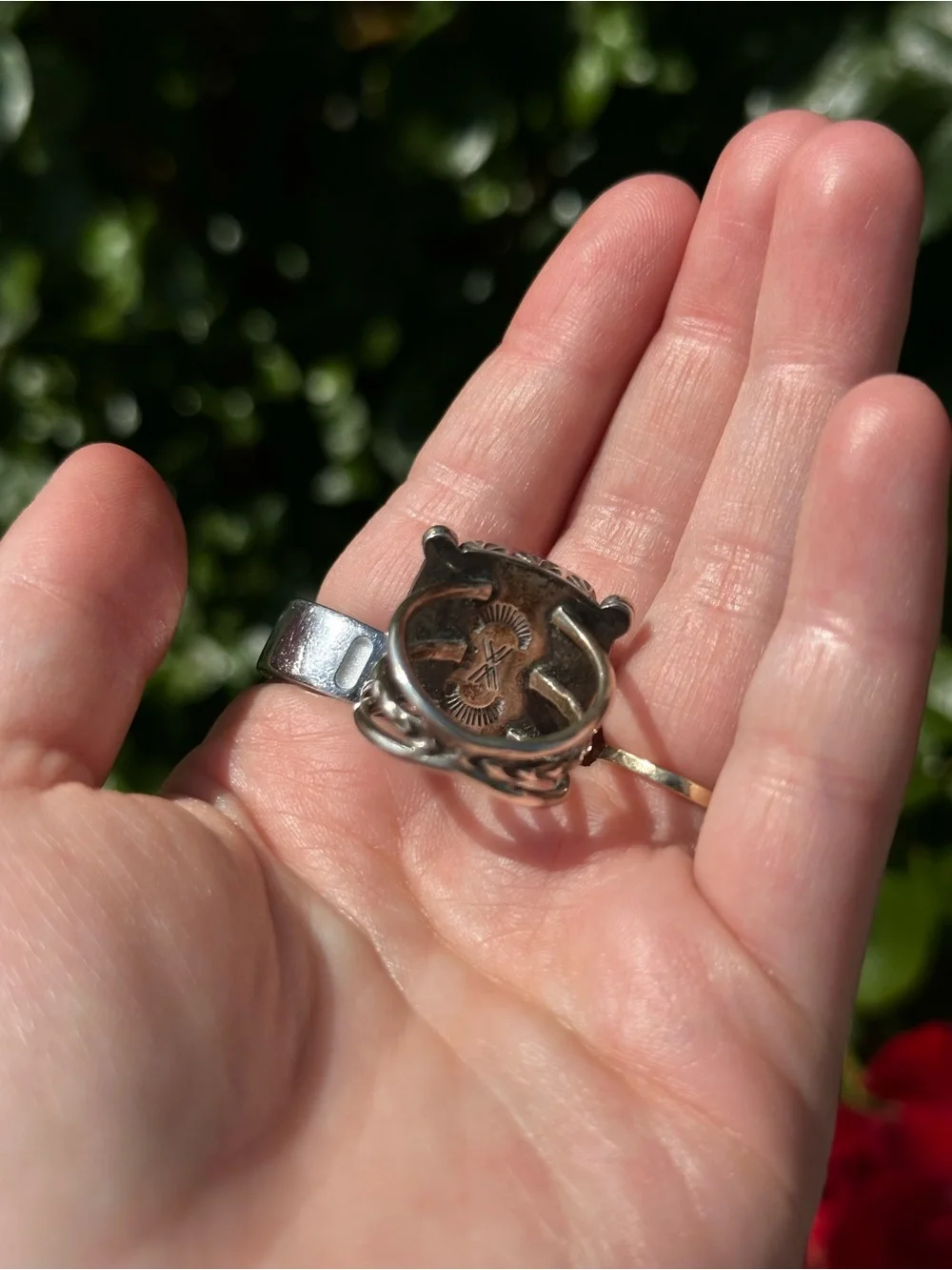 Pink Rhodochrosite Statement Ring - Picture 5 of 5